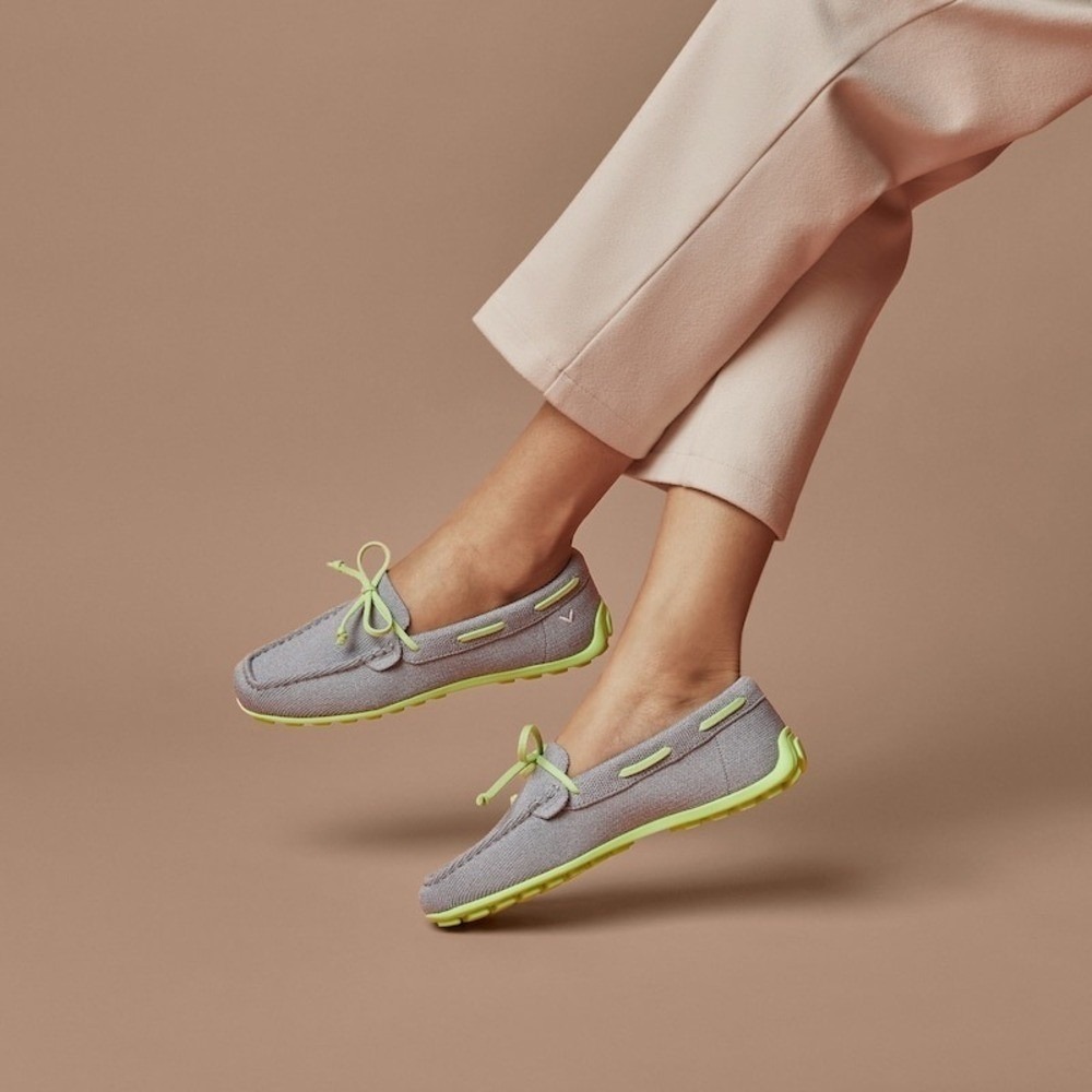 VIVAIA Jackie Light Grey Lemon Sorbet Ballet Flats Sustainable Comfort US/7‎